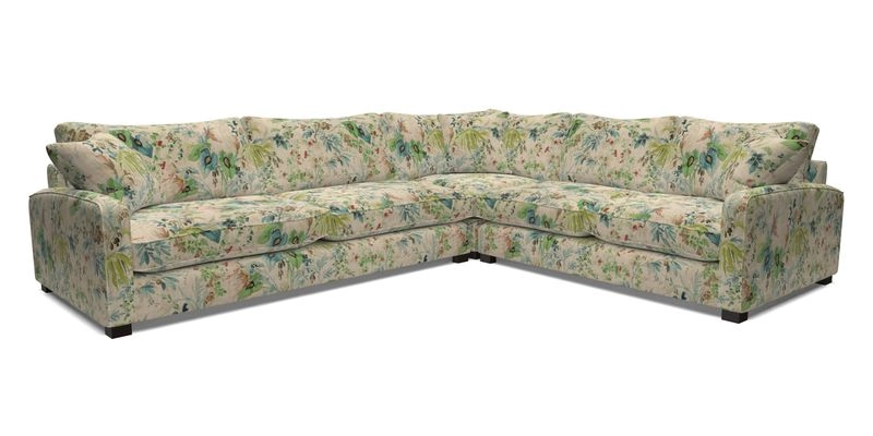 Brook Green large corner sofa LHF in Two Tone Plain Biscuit