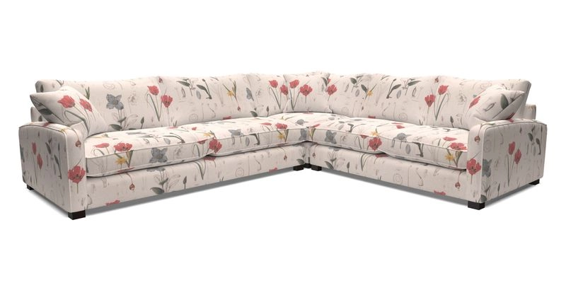 Brook Green large corner sofa LHF in Two Tone Plain Biscuit