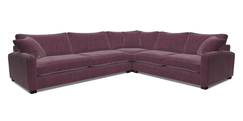 Brook Green large corner sofa LHF in Two Tone Plain Biscuit