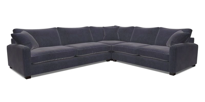 Brook Green large corner sofa LHF in Two Tone Plain Biscuit