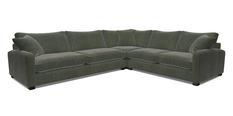 Brook Green large corner sofa LHF in Two Tone Plain Biscuit