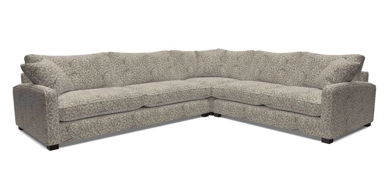 Brook Green large corner sofa LHF in Two Tone Plain Biscuit