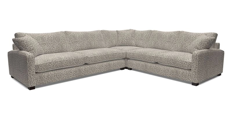 Brook Green large corner sofa LHF in Two Tone Plain Biscuit