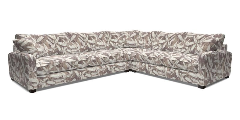 Brook Green large corner sofa LHF in Two Tone Plain Biscuit
