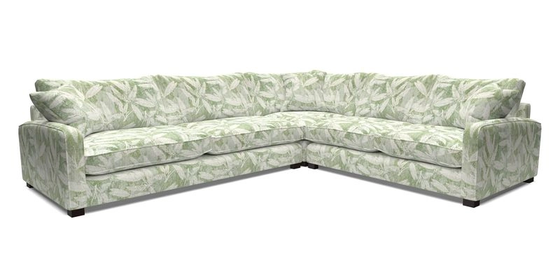 Brook Green large corner sofa LHF in Two Tone Plain Biscuit