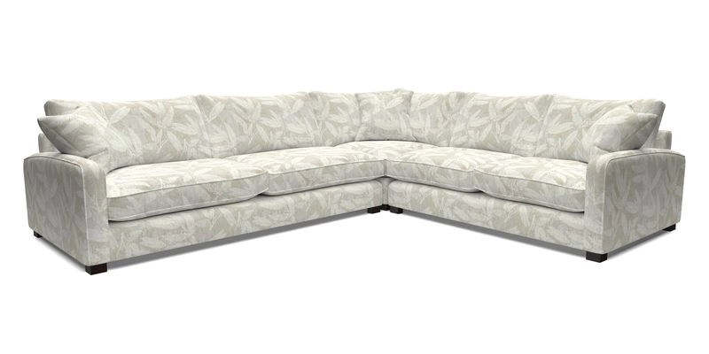 Brook Green large corner sofa LHF in Two Tone Plain Biscuit