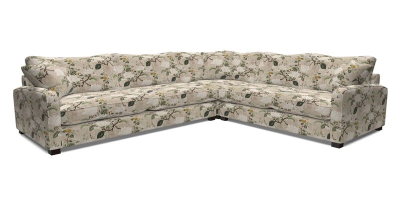 Brook Green large corner sofa LHF in Two Tone Plain Biscuit