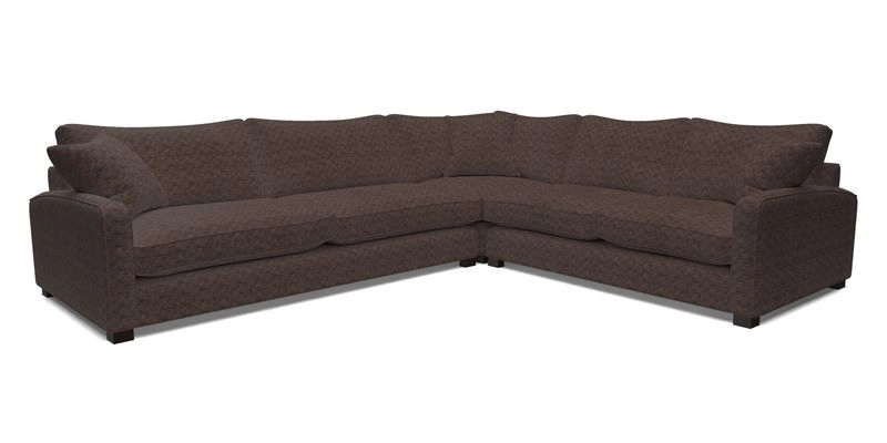 Brook Green large corner sofa LHF in Two Tone Plain Biscuit