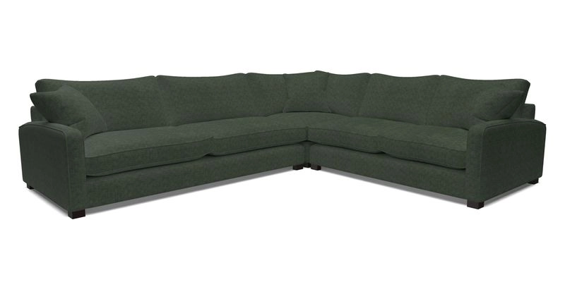 Brook Green large corner sofa LHF in Two Tone Plain Biscuit