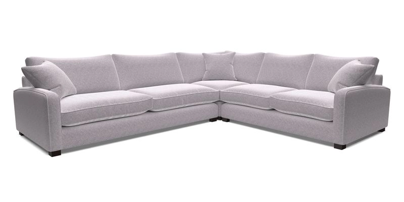 Brook Green large corner sofa LHF in Two Tone Plain Biscuit