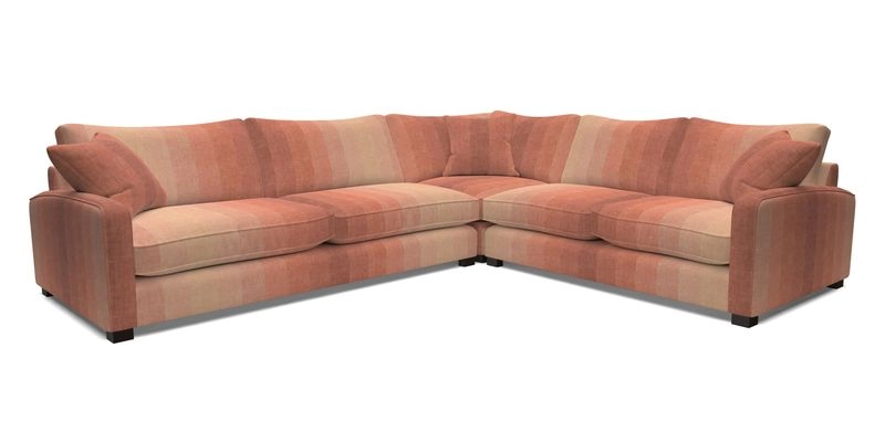 Brook Green large corner sofa LHF in Two Tone Plain Biscuit