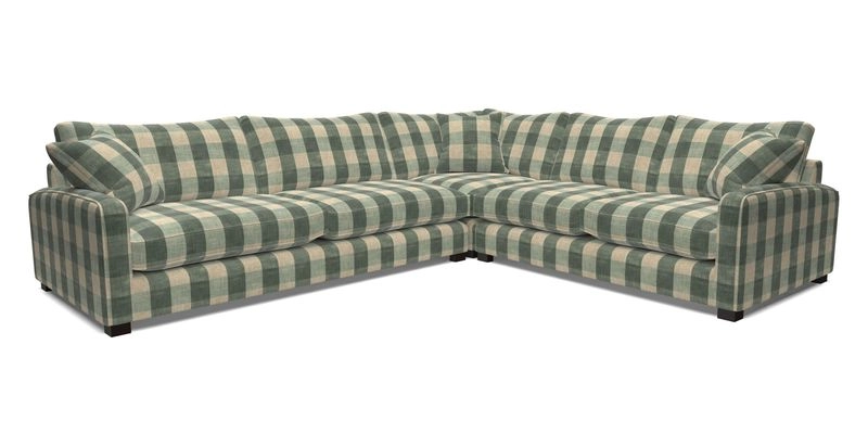 Brook Green large corner sofa LHF in Two Tone Plain Biscuit