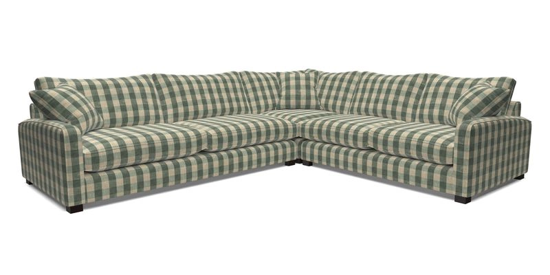 Brook Green large corner sofa LHF in Two Tone Plain Biscuit