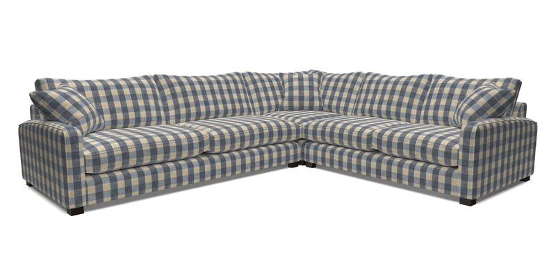 Brook Green large corner sofa LHF in Two Tone Plain Biscuit