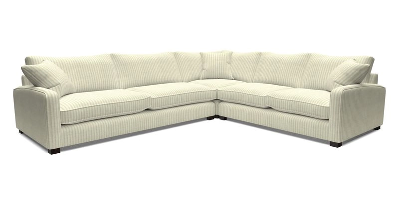 Brook Green large corner sofa LHF in Two Tone Plain Biscuit