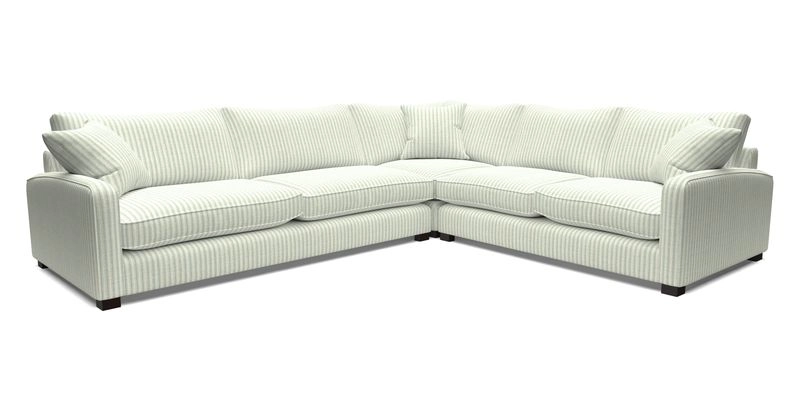Brook Green large corner sofa LHF in Two Tone Plain Biscuit