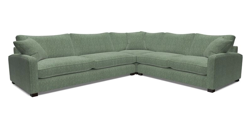 Brook Green large corner sofa LHF in Two Tone Plain Biscuit