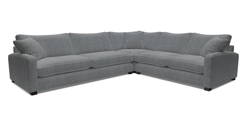 Brook Green large corner sofa LHF in Two Tone Plain Biscuit