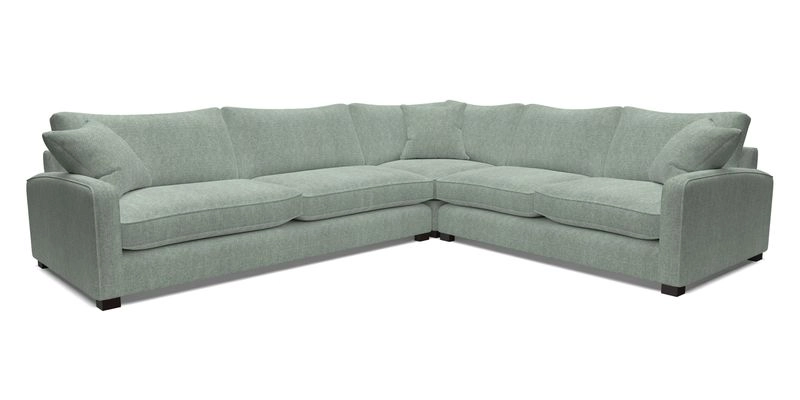 Brook Green large corner sofa LHF in Two Tone Plain Biscuit