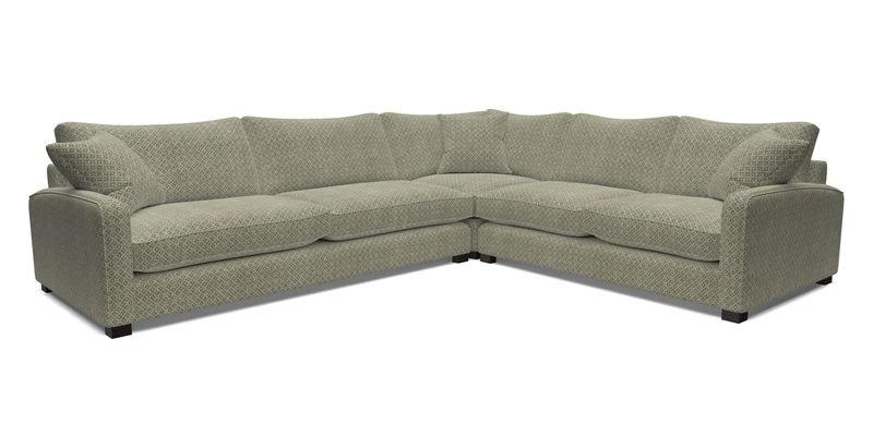 Brook Green large corner sofa LHF in Two Tone Plain Biscuit