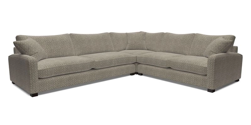 Brook Green large corner sofa LHF in Two Tone Plain Biscuit