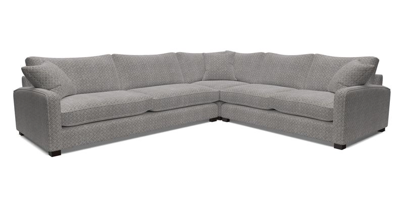 Brook Green large corner sofa LHF in Two Tone Plain Biscuit