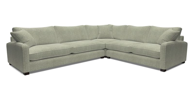 Brook Green large corner sofa LHF in Two Tone Plain Biscuit