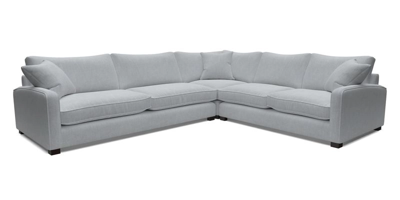 Brook Green large corner sofa LHF in Two Tone Plain Biscuit