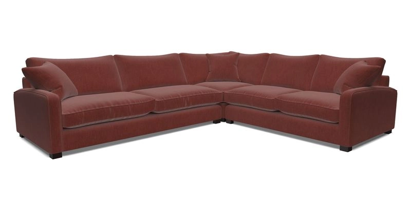 Brook Green large corner sofa LHF in Two Tone Plain Biscuit
