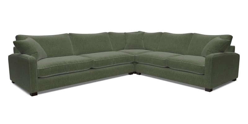 Brook Green large corner sofa LHF in Two Tone Plain Biscuit