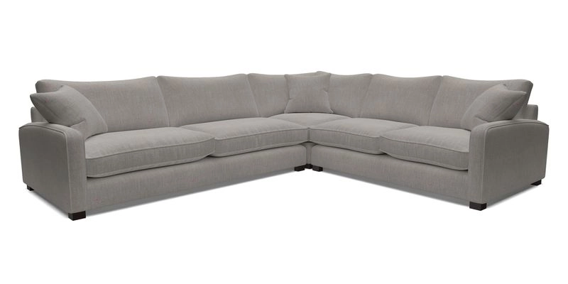 Brook Green large corner sofa LHF in Two Tone Plain Biscuit