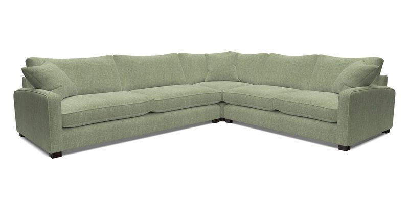 Brook Green large corner sofa LHF in Two Tone Plain Biscuit