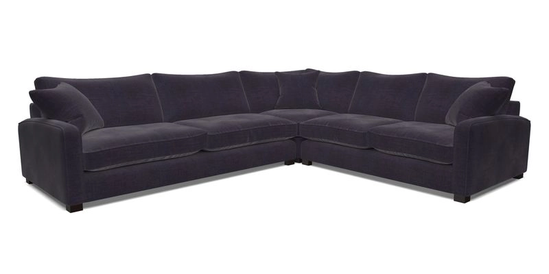 Brook Green large corner sofa LHF in Two Tone Plain Biscuit