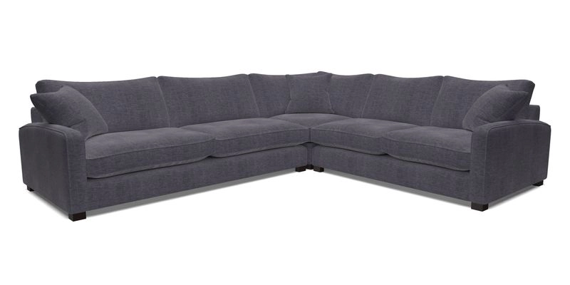 Brook Green large corner sofa LHF in Two Tone Plain Biscuit