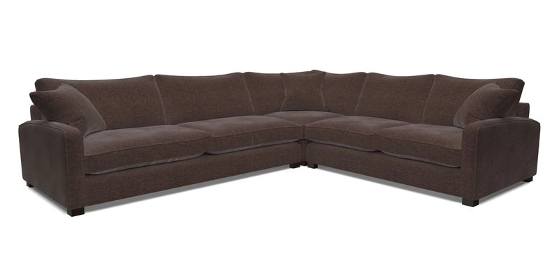Brook Green large corner sofa LHF in Two Tone Plain Biscuit
