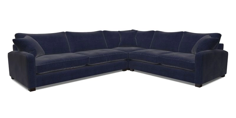 Brook Green large corner sofa LHF in Two Tone Plain Biscuit