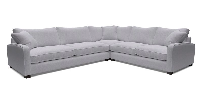 Brook Green large corner sofa LHF in Two Tone Plain Biscuit