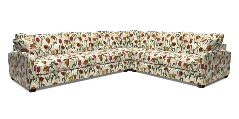 Brook Green large corner sofa LHF in Two Tone Plain Biscuit