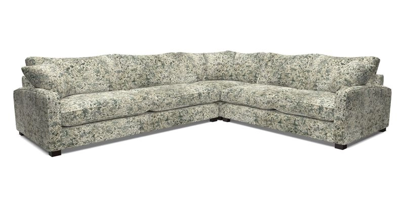 Brook Green large corner sofa LHF in Two Tone Plain Biscuit