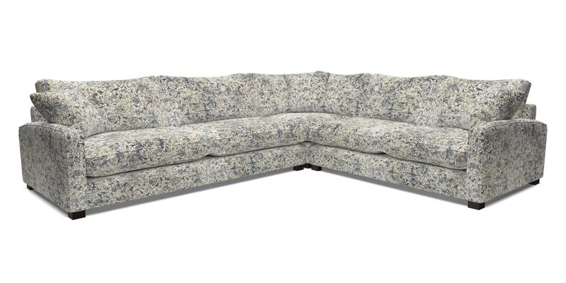 Brook Green large corner sofa LHF in Two Tone Plain Biscuit