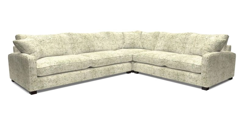 Brook Green large corner sofa LHF in Two Tone Plain Biscuit