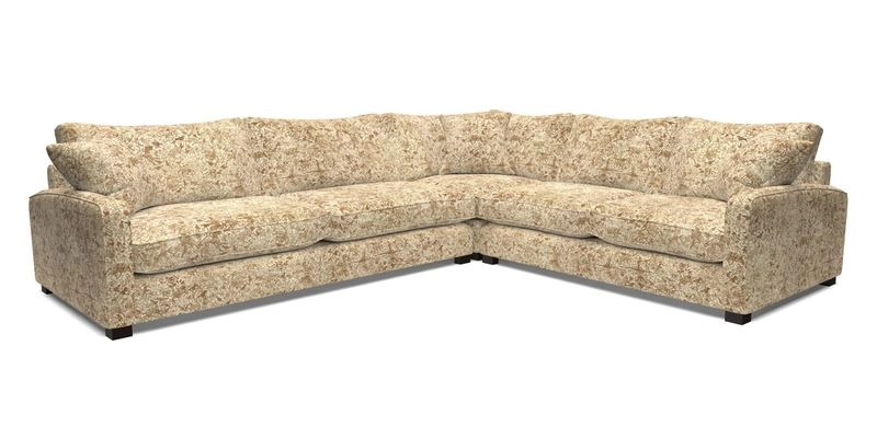 Brook Green large corner sofa LHF in Two Tone Plain Biscuit