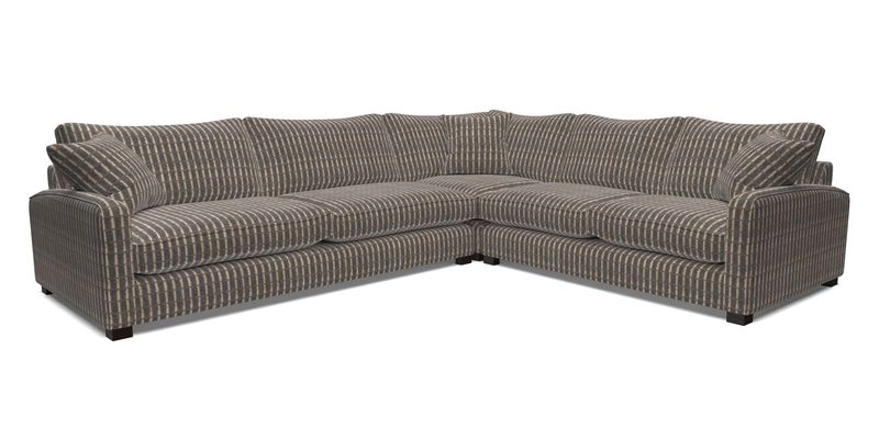 Brook Green large corner sofa LHF in Two Tone Plain Biscuit