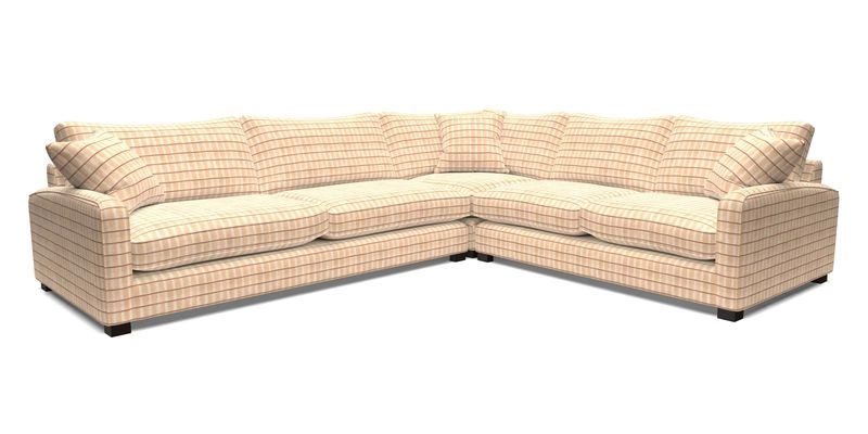 Brook Green large corner sofa LHF in Two Tone Plain Biscuit