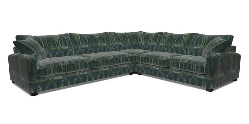 Brook Green large corner sofa LHF in Two Tone Plain Biscuit