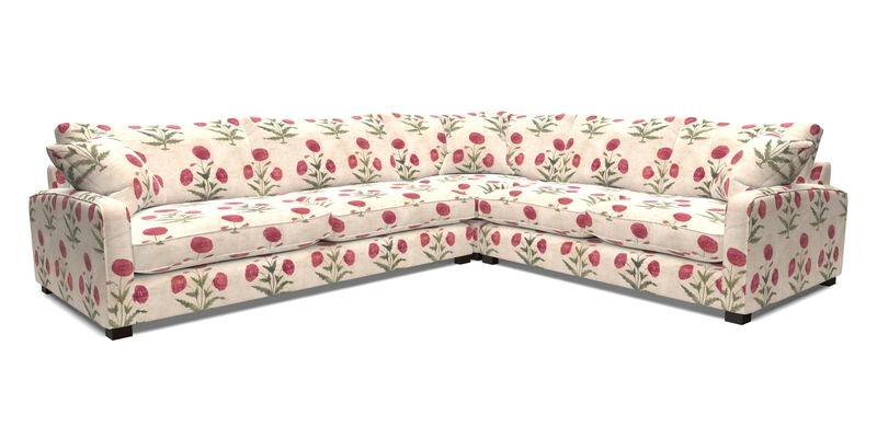 Brook Green large corner sofa LHF in Two Tone Plain Biscuit