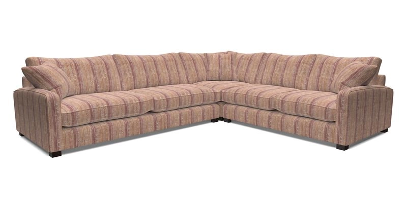 Brook Green large corner sofa LHF in Two Tone Plain Biscuit