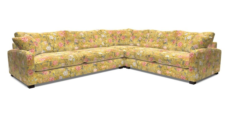 Brook Green large corner sofa LHF in Two Tone Plain Biscuit