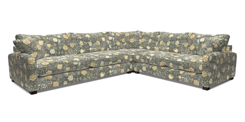 Brook Green large corner sofa LHF in Two Tone Plain Biscuit