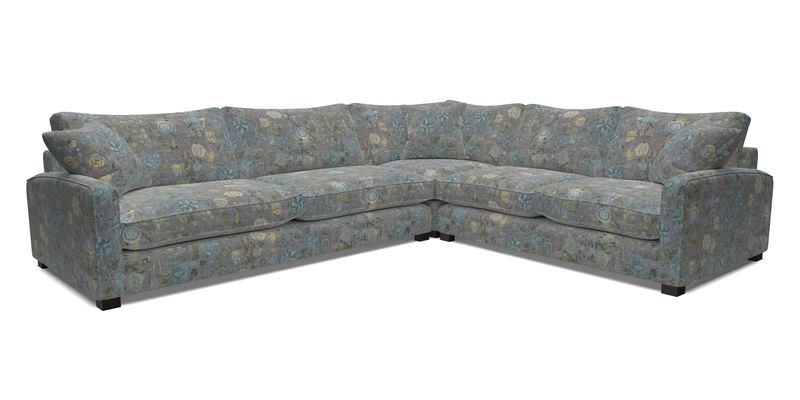 Brook Green large corner sofa LHF in Two Tone Plain Biscuit